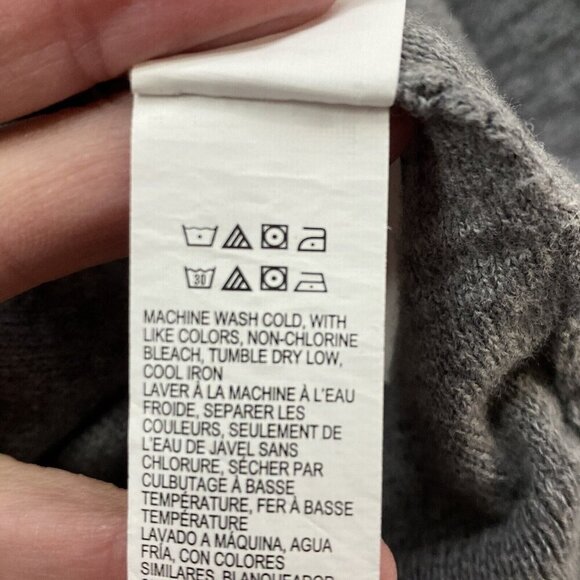 LUCKY BRAND Women Pullover Sweater Size L Gray V Neck Long Sleeve Casual 74-2 - Picture 12 of 12